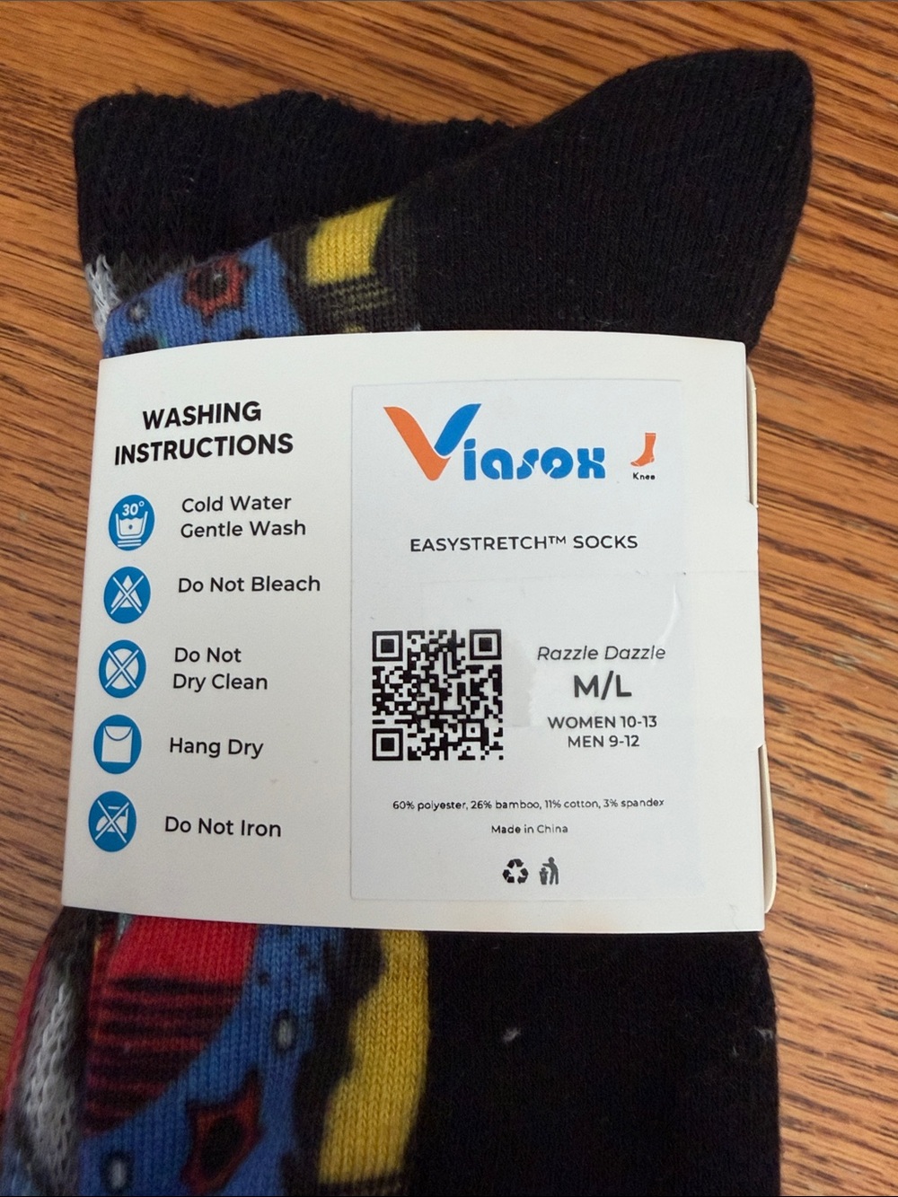 Easystretch Multicolor Pattern Unisex Socks - Picture 2 of 2